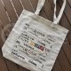 Printed semi-linen shopping bag "Lithuania"